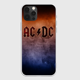 Чехол для iPhone 12 Pro с принтом AC/DC в Екатеринбурге, силикон | область печати: задняя сторона чехла, без боковых панелей | ac dc | logo | metal | music | rock | лого | логотип | метал | музыка | рок