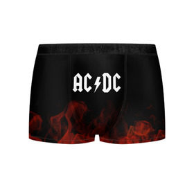 Мужские трусы 3D с принтом AC/DC в Екатеринбурге, 50% хлопок, 50% полиэстер | классическая посадка, на поясе мягкая тканевая резинка | Тематика изображения на принте: ac dc | logo | metal | music | rock | лого | логотип | метал | музыка | рок