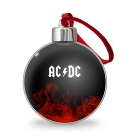 Ёлочный шар с принтом AC/DC в Екатеринбурге, Пластик | Диаметр: 77 мм | ac dc | logo | metal | music | rock | лого | логотип | метал | музыка | рок