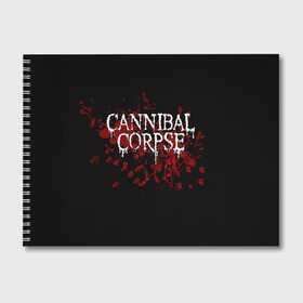 Альбом для рисования с принтом Cannibal Corpse в Екатеринбурге, 100% бумага
 | матовая бумага, плотность 200 мг. | Тематика изображения на принте: cannibal corpse | logo | metal | music | rock | лого | логотип | метал | музыка | рок