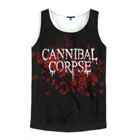 Мужская майка 3D с принтом Cannibal Corpse в Екатеринбурге, 100% полиэстер | круглая горловина, приталенный силуэт, длина до линии бедра. Пройма и горловина окантованы тонкой бейкой | Тематика изображения на принте: cannibal corpse | logo | metal | music | rock | лого | логотип | метал | музыка | рок