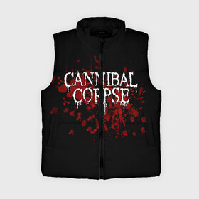 Женский жилет утепленный 3D с принтом Cannibal Corpse в Екатеринбурге,  |  | cannibal corpse | logo | metal | music | rock | лого | логотип | метал | музыка | рок