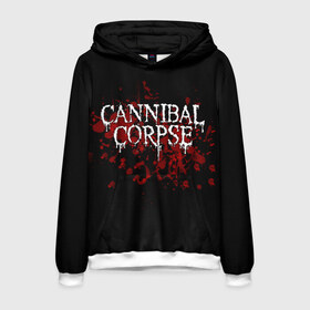 Мужская толстовка 3D с принтом Cannibal Corpse в Екатеринбурге, 100% полиэстер | двухслойный капюшон со шнурком для регулировки, мягкие манжеты на рукавах и по низу толстовки, спереди карман-кенгуру с мягким внутренним слоем. | Тематика изображения на принте: cannibal corpse | logo | metal | music | rock | лого | логотип | метал | музыка | рок