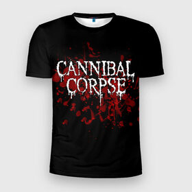 Мужская футболка 3D спортивная с принтом Cannibal Corpse в Екатеринбурге, 100% полиэстер с улучшенными характеристиками | приталенный силуэт, круглая горловина, широкие плечи, сужается к линии бедра | cannibal corpse | logo | metal | music | rock | лого | логотип | метал | музыка | рок