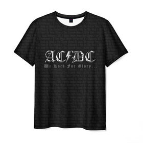 Мужская футболка 3D с принтом AC/DC в Екатеринбурге, 100% полиэфир | прямой крой, круглый вырез горловины, длина до линии бедер | ас | ац | диси | дс | дц | исидиси | эйси