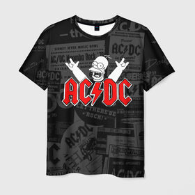 Мужская футболка 3D с принтом AC/DC в Екатеринбурге, 100% полиэфир | прямой крой, круглый вырез горловины, длина до линии бедер | Тематика изображения на принте: ас | ац | диси | дс | дц | исидиси | эйси