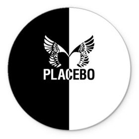 Коврик круглый с принтом Placebo в Екатеринбурге, резина и полиэстер | круглая форма, изображение наносится на всю лицевую часть | placebo | альтернативный | инди | индирок | плацебо | рок