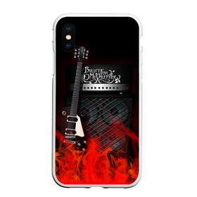 Чехол для iPhone XS Max матовый с принтом Bullet for my Valentine в Екатеринбурге, Силикон | Область печати: задняя сторона чехла, без боковых панелей | bullet for my valentine | logo | metal | music | rock | лого | логотип | метал | музыка | рок