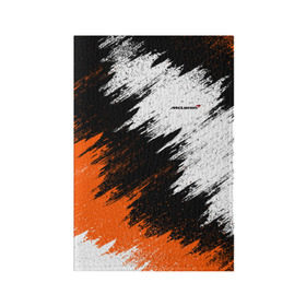 Обложка для паспорта матовая кожа с принтом McLaren в Екатеринбурге, натуральная матовая кожа | размер 19,3 х 13,7 см; прозрачные пластиковые крепления | Тематика изображения на принте: car | mclaren | race | авто | гонки | краска | макларен | марка | машина