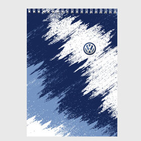 Скетчбук с принтом Volkswagen в Екатеринбурге, 100% бумага
 | 48 листов, плотность листов — 100 г/м2, плотность картонной обложки — 250 г/м2. Листы скреплены сверху удобной пружинной спиралью | car | race | volkswagen | авто | гонки | краска | марка | машина | фольксваген