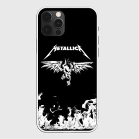 Чехол для iPhone 12 Pro с принтом Metallica в Екатеринбурге, силикон | область печати: задняя сторона чехла, без боковых панелей | metallica | группа | джеймс хэтфилд | кирк хэмметт | ларс ульрих | метал | металика | металлика | миталика | музыка | роберт трухильо | рок | трэш | трэшметал | хард | хардрок | хеви | хевиметал