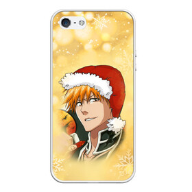 Чехол для iPhone 5/5S матовый с принтом Happy New Bleach! в Екатеринбурге, Силикон | Область печати: задняя сторона чехла, без боковых панелей | Тематика изображения на принте: bleach | блич | ичиго | куросаки ичиго