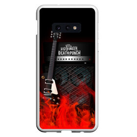 Чехол для Samsung S10E с принтом Five Finger Death Punch в Екатеринбурге, Силикон | Область печати: задняя сторона чехла, без боковых панелей | Тематика изображения на принте: five finger death punch | logo | metal | music | rock | лого | логотип | метал | музыка | рок