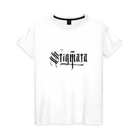 Женская футболка хлопок с принтом Stigmata в Екатеринбурге, 100% хлопок | прямой крой, круглый вырез горловины, длина до линии бедер, слегка спущенное плечо | stigmata | стигмата