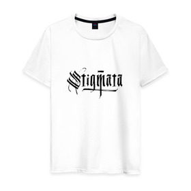 Мужская футболка хлопок с принтом Stigmata в Екатеринбурге, 100% хлопок | прямой крой, круглый вырез горловины, длина до линии бедер, слегка спущенное плечо. | stigmata | стигмата