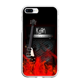 Чехол для iPhone 7Plus/8 Plus матовый с принтом Korn в Екатеринбурге, Силикон | Область печати: задняя сторона чехла, без боковых панелей | korn | logo | metal | music | rock | лого | логотип | метал | музыка | рок