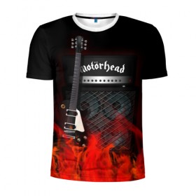 Мужская футболка 3D спортивная с принтом Motorhead в Екатеринбурге, 100% полиэстер с улучшенными характеристиками | приталенный силуэт, круглая горловина, широкие плечи, сужается к линии бедра | logo | metal | motorhead | music | rock | лого | логотип | метал | музыка | рок