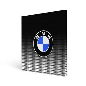Холст квадратный с принтом BMW 2018 Black and White IV в Екатеринбурге, 100% ПВХ |  | Тематика изображения на принте: bmw | автомобильные | бмв | машины