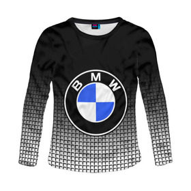Женский лонгслив 3D с принтом BMW 2018 Black and White IV в Екатеринбурге, 100% полиэстер | длинные рукава, круглый вырез горловины, полуприлегающий силуэт | bmw | автомобильные | бмв | машины
