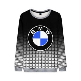Мужской свитшот 3D с принтом BMW 2018 Black and White IV в Екатеринбурге, 100% полиэстер с мягким внутренним слоем | круглый вырез горловины, мягкая резинка на манжетах и поясе, свободная посадка по фигуре | bmw | автомобильные | бмв | машины