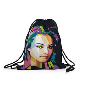 Рюкзак-мешок 3D с принтом Margot Robbie в Екатеринбурге, 100% полиэстер | плотность ткани — 200 г/м2, размер — 35 х 45 см; лямки — толстые шнурки, застежка на шнуровке, без карманов и подкладки | актриса | марго робби