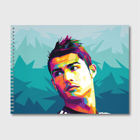 Альбом для рисования с принтом Cristiano Ronaldo в Екатеринбурге, 100% бумага
 | матовая бумага, плотность 200 мг. | Тематика изображения на принте: криштиану | реал мадрид | роналду