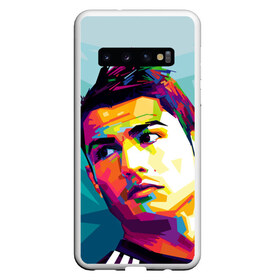 Чехол для Samsung Galaxy S10 с принтом Cristiano Ronaldo в Екатеринбурге, Силикон | Область печати: задняя сторона чехла, без боковых панелей | криштиану | реал мадрид | роналду