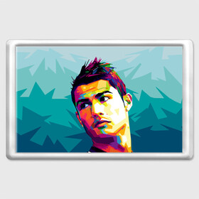 Магнит 45*70 с принтом Cristiano Ronaldo в Екатеринбурге, Пластик | Размер: 78*52 мм; Размер печати: 70*45 | криштиану | реал мадрид | роналду