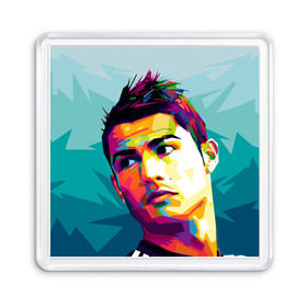 Магнит 55*55 с принтом Cristiano Ronaldo в Екатеринбурге, Пластик | Размер: 65*65 мм; Размер печати: 55*55 мм | криштиану | реал мадрид | роналду