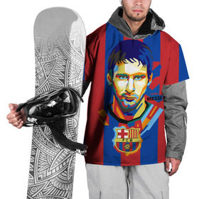 Накидка на куртку 3D с принтом Lionel Messi в Екатеринбурге, 100% полиэстер |  | barcelona | lionel | messi | барселона | лионель | месси | поп арт