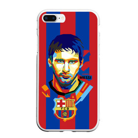 Чехол для iPhone 7Plus/8 Plus матовый с принтом Lionel Messi в Екатеринбурге, Силикон | Область печати: задняя сторона чехла, без боковых панелей | barcelona | lionel | messi | барселона | лионель | месси | поп арт