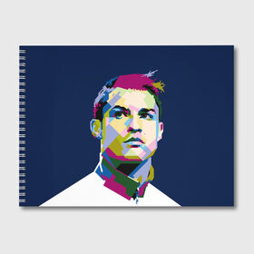 Альбом для рисования с принтом Cristiano Ronaldo в Екатеринбурге, 100% бумага
 | матовая бумага, плотность 200 мг. | криштиану | реал мадрид | роналду