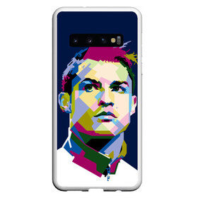 Чехол для Samsung Galaxy S10 с принтом Cristiano Ronaldo в Екатеринбурге, Силикон | Область печати: задняя сторона чехла, без боковых панелей | криштиану | реал мадрид | роналду