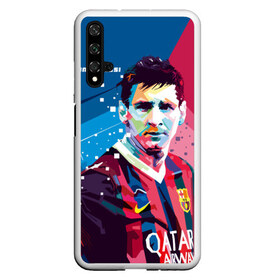 Чехол для Honor 20 с принтом Lionel Messi в Екатеринбурге, Силикон | Область печати: задняя сторона чехла, без боковых панелей | Тематика изображения на принте: barcelona | lionel | messi | барселона | лионель | месси | поп арт