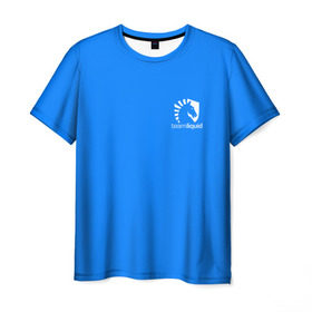 Мужская футболка 3D с принтом Team Liquid Uniform в Екатеринбурге, 100% полиэфир | прямой крой, круглый вырез горловины, длина до линии бедер | Тематика изображения на принте: dota | dota 2 | rpg | support | team | team liquid | дизайн | дота | игры | известные | киберспорт | логотип | спорт | униформа | эмблема