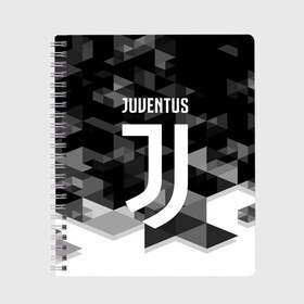 Тетрадь с принтом JUVENTUS ЮВЕНТУС GEOMETRY SPORT в Екатеринбурге, 100% бумага | 48 листов, плотность листов — 60 г/м2, плотность картонной обложки — 250 г/м2. Листы скреплены сбоку удобной пружинной спиралью. Уголки страниц и обложки скругленные. Цвет линий — светло-серый
 | Тематика изображения на принте: juventus | спорт | спортивные | футбол | футбольный клуб | ювентус