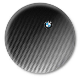 Значок с принтом BMW CARBON в Екатеринбурге,  металл | круглая форма, металлическая застежка в виде булавки | bmw | автомобиль | автомобильные | бмв | машины