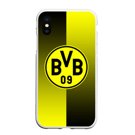 Чехол для iPhone XS Max матовый с принтом FC Borussia 2018 Reverse в Екатеринбурге, Силикон | Область печати: задняя сторона чехла, без боковых панелей | боруссия | дортмунд