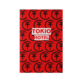 Обложка для паспорта матовая кожа с принтом Tokio Hotel band logo 2018 в Екатеринбурге, натуральная матовая кожа | размер 19,3 х 13,7 см; прозрачные пластиковые крепления | Тематика изображения на принте: logo | music | pop | rock | tokio hotel | альтернатива | германия | металл | музыка | музыкальный | поп | рок