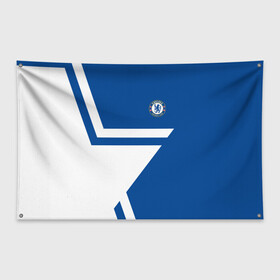 Флаг-баннер с принтом CHELSEA STAR в Екатеринбурге, 100% полиэстер | размер 67 х 109 см, плотность ткани — 95 г/м2; по краям флага есть четыре люверса для крепления | chelsea | fc | спорт | спортивные | фк | футбол | футбольный клуб | челси