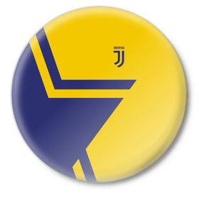Значок с принтом Juventus 2018 STAR в Екатеринбурге,  металл | круглая форма, металлическая застежка в виде булавки | Тематика изображения на принте: fc | juventus | спорт | спортивные | фк | футбол | футбольный клуб | ювентус