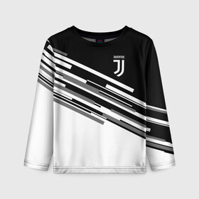 Детский лонгслив 3D с принтом JUVENTUS STRIPES STYLE в Екатеринбурге, 100% полиэстер | длинные рукава, круглый вырез горловины, полуприлегающий силуэт
 | fly emirates | juventus | ronaldo | клуб | линии | мода | модные | мяч | реал мадрид | спорт | спортивные | стиль | футбол | футбольный клуб | экстрим | эмблема | ювентус