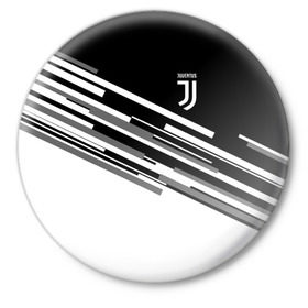 Значок с принтом Juventus 2018 Line в Екатеринбурге,  металл | круглая форма, металлическая застежка в виде булавки | Тематика изображения на принте: fly emirates | juventus | ronaldo | клуб | линии | мода | модные | мяч | реал мадрид | спорт | спортивные | стиль | футбол | футбольный клуб | экстрим | эмблема | ювентус