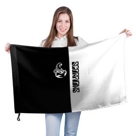 Флаг 3D с принтом Scorpions в Екатеринбурге, 100% полиэстер | плотность ткани — 95 г/м2, размер — 67 х 109 см. Принт наносится с одной стороны | scorpions | группа | скорпионс | хард | хардрок