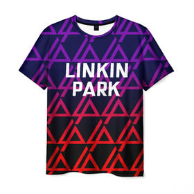 Мужская футболка 3D с принтом LINKIN PARK в Екатеринбурге, 100% полиэфир | прямой крой, круглый вырез горловины, длина до линии бедер | linkin park | logo | music | pop | rock | альтернатива | германия | металл | музыка | музыкальный | поп | рок