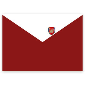 Поздравительная открытка с принтом Арсенал в Екатеринбурге, 100% бумага | плотность бумаги 280 г/м2, матовая, на обратной стороне линовка и место для марки
 | arsenal | england | football | logo | sport | англия | арсенал | арт | лига | лого | спорт | текстура | фк | футбол | футбольный клуб | эмблема