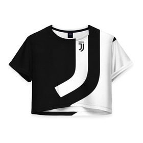 Женская футболка 3D укороченная с принтом Juventus 2018 Original в Екатеринбурге, 100% полиэстер | круглая горловина, длина футболки до линии талии, рукава с отворотами | fc | fly emirates | лого | париж | спорт | спортивные | фк | футбольный клуб