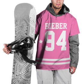 Накидка на куртку 3D с принтом Bieber Team Pink в Екатеринбурге, 100% полиэстер |  | bieber | justin bieber | бибер | джастин бибер
