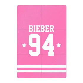 Магнитный плакат 2Х3 с принтом Bieber Team Pink в Екатеринбурге, Полимерный материал с магнитным слоем | 6 деталей размером 9*9 см | bieber | justin bieber | бибер | джастин бибер