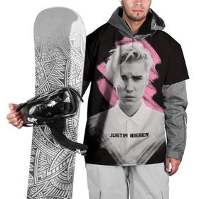 Накидка на куртку 3D с принтом Justin Bieber / Pink splash в Екатеринбурге, 100% полиэстер |  | bieber | justin bieber | бибер | джастин бибер
